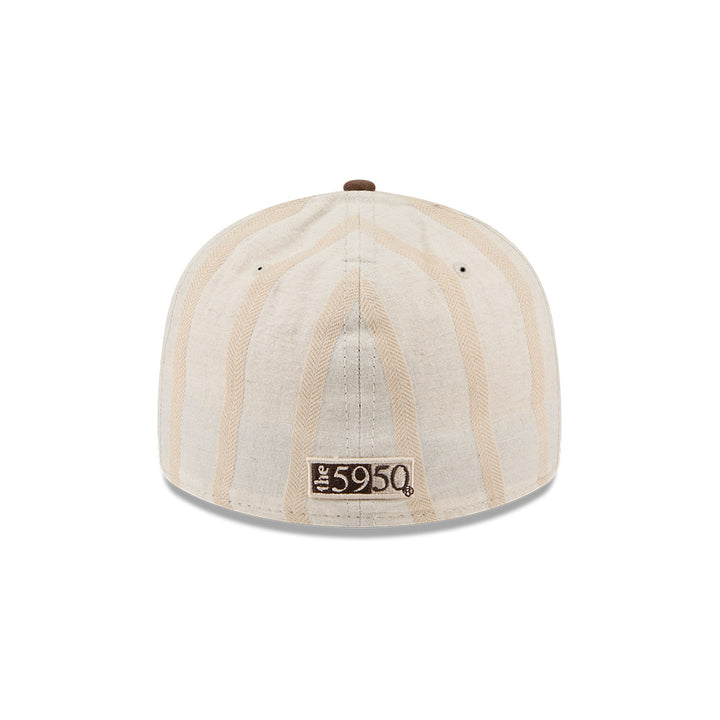 59FIFTY Low Profile New Era 59FIFTY® Day Vintage Stripe Linen Beige Fitted