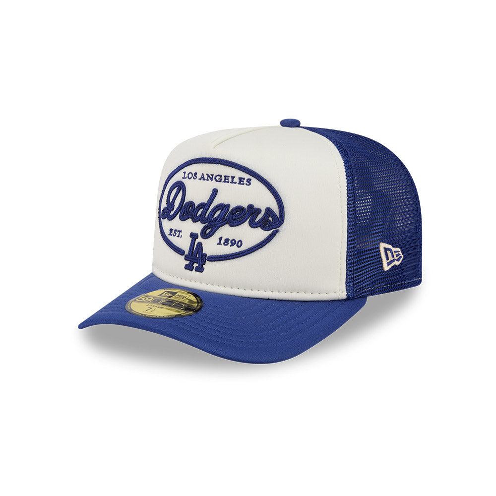 59FIFTY A-Frame Pre-Curved Trucker Los Angeles Dodgers 59FIFTY® Day 2-Tone Dark Royal Visor Chrome White Fitted