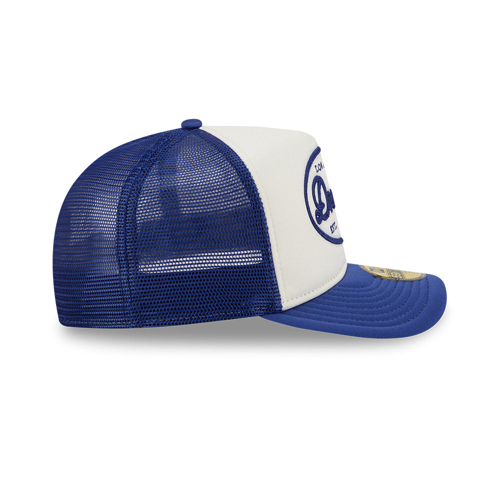 59FIFTY A-Frame Pre-Curved Trucker Los Angeles Dodgers 59FIFTY® Day 2-Tone Dark Royal Visor Chrome White Fitted