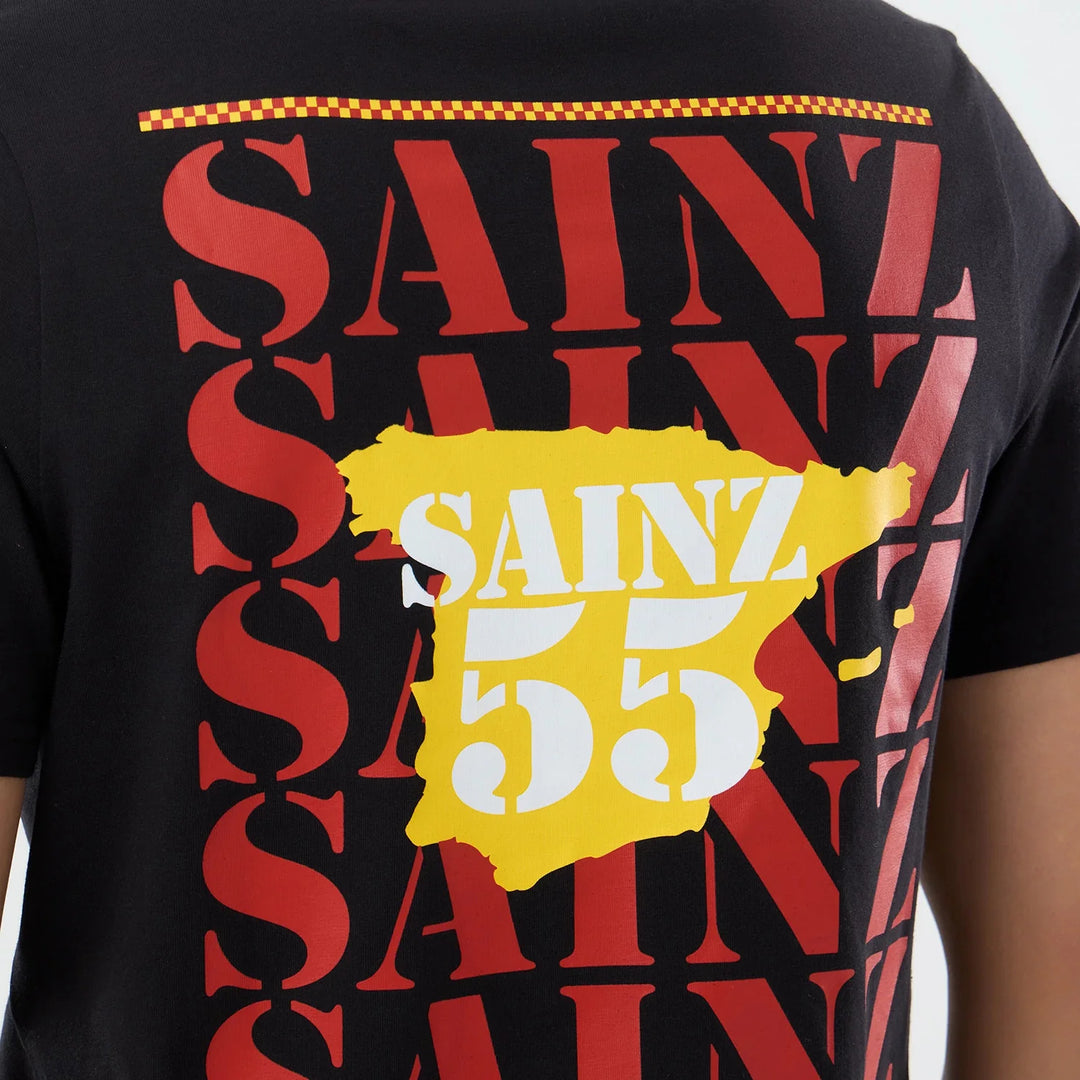 Atlassian Williams F1 Team Carlos Sainz Spain Race Special Black Short Sleeve T-Shirt