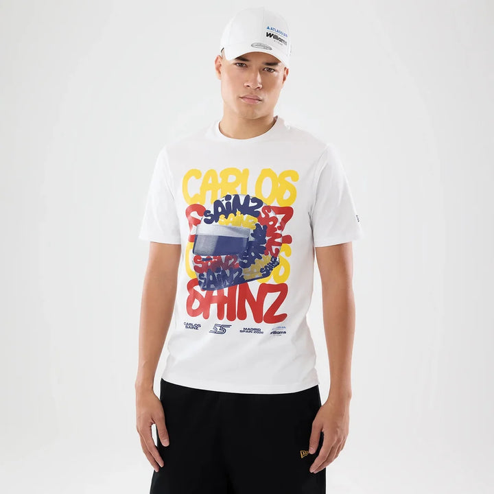 Atlassian Williams F1 Team Carlos Sainz Spain Race Special White Short Sleeve T-Shirt
