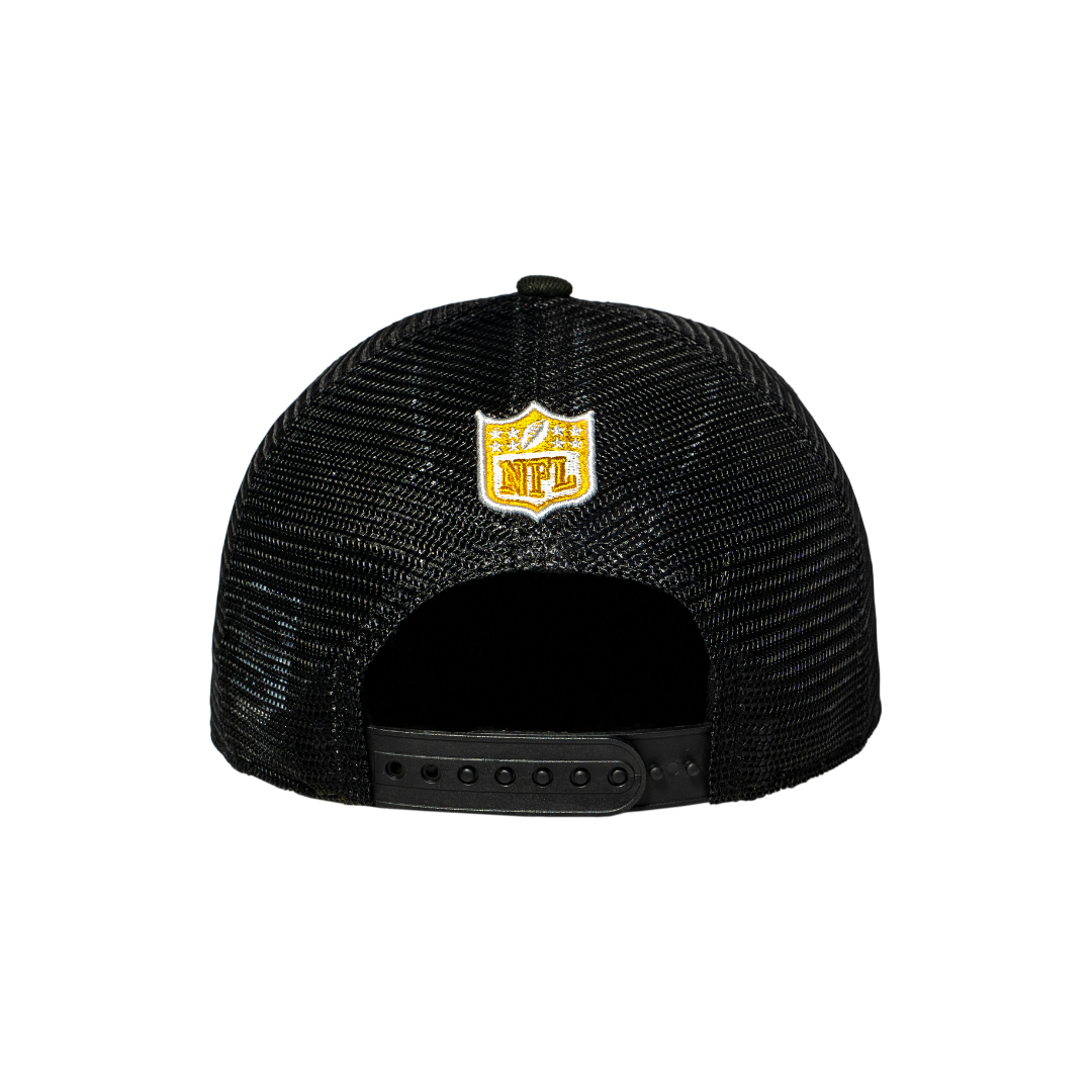 9FORTY A-Frame Trucker Green Bay Packers Black Snapback