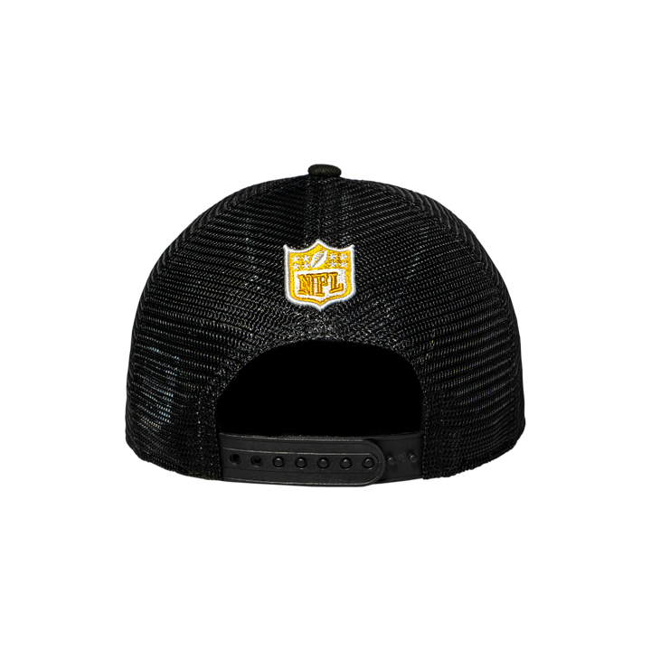 9FORTY A-Frame Trucker Green Bay Packers Black Snapback