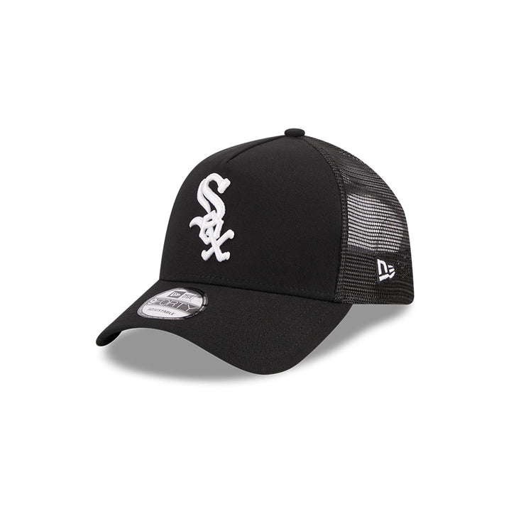 9FORTY A-Frame Trucker Chicago White Sox Black Snapback