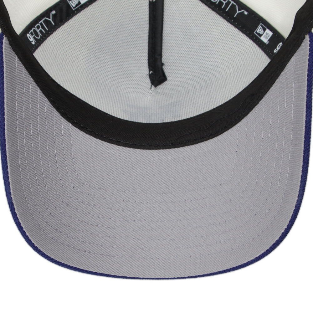 9FORTY A-Frame Los Angeles Dodgers Upside Down 2-Tone Chrome Dark Royal Snapback