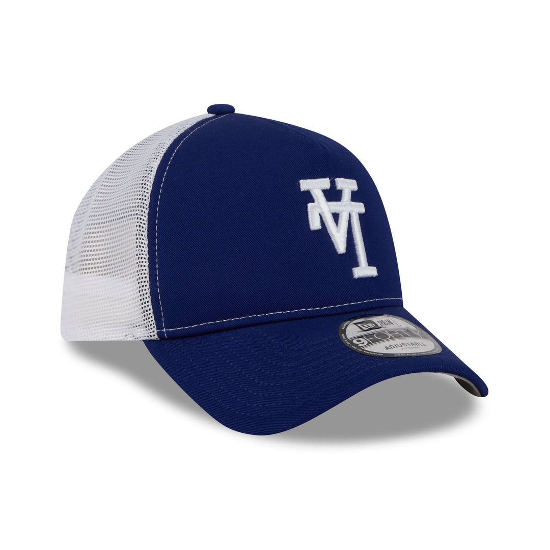 9FORTY A-Frame Trucker Foam Los Angeles Dodgers Upside Down Dark Royal White Snapback