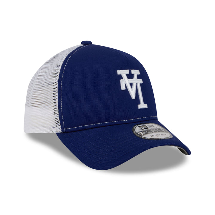 9FORTY A-Frame Trucker Foam Los Angeles Dodgers Upside Down Dark Royal White Snapback