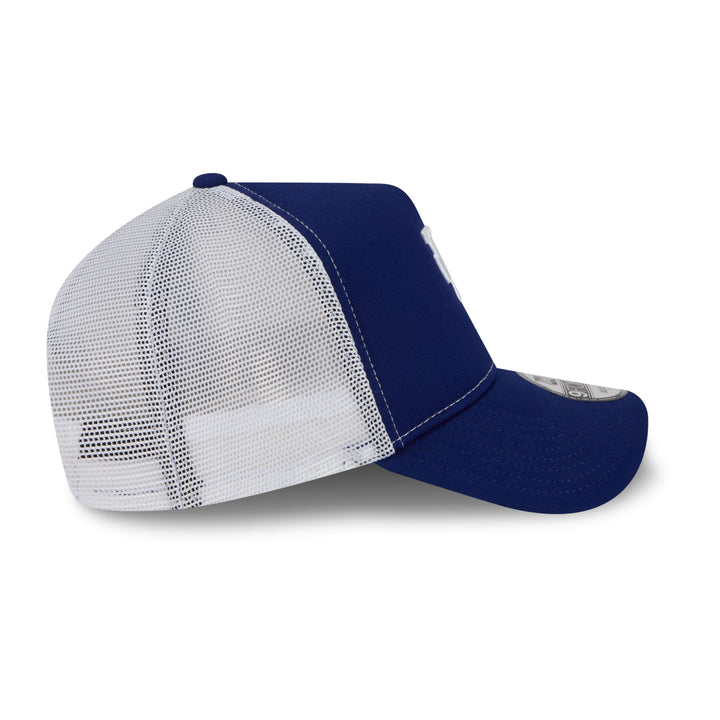9FORTY A-Frame Trucker Foam Los Angeles Dodgers Upside Down Dark Royal White Snapback
