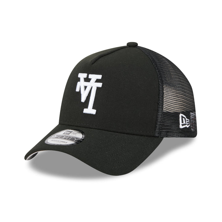 9FORTY A-Frame Trucker Los Angeles Dodgers Upside Down Black Snapback