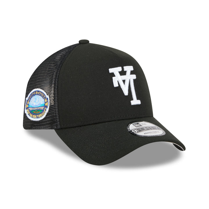 9FORTY A-Frame Trucker Los Angeles Dodgers Upside Down Black Snapback