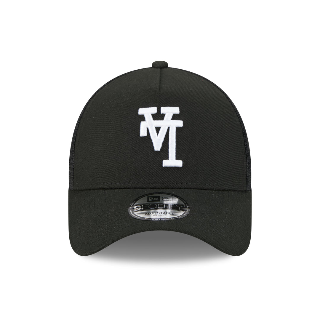 9FORTY A-Frame Trucker Los Angeles Dodgers Upside Down Black Snapback