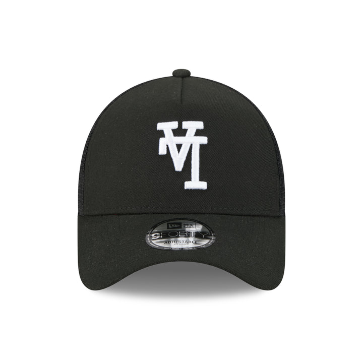 9FORTY A-Frame Trucker Los Angeles Dodgers Upside Down Black Snapback
