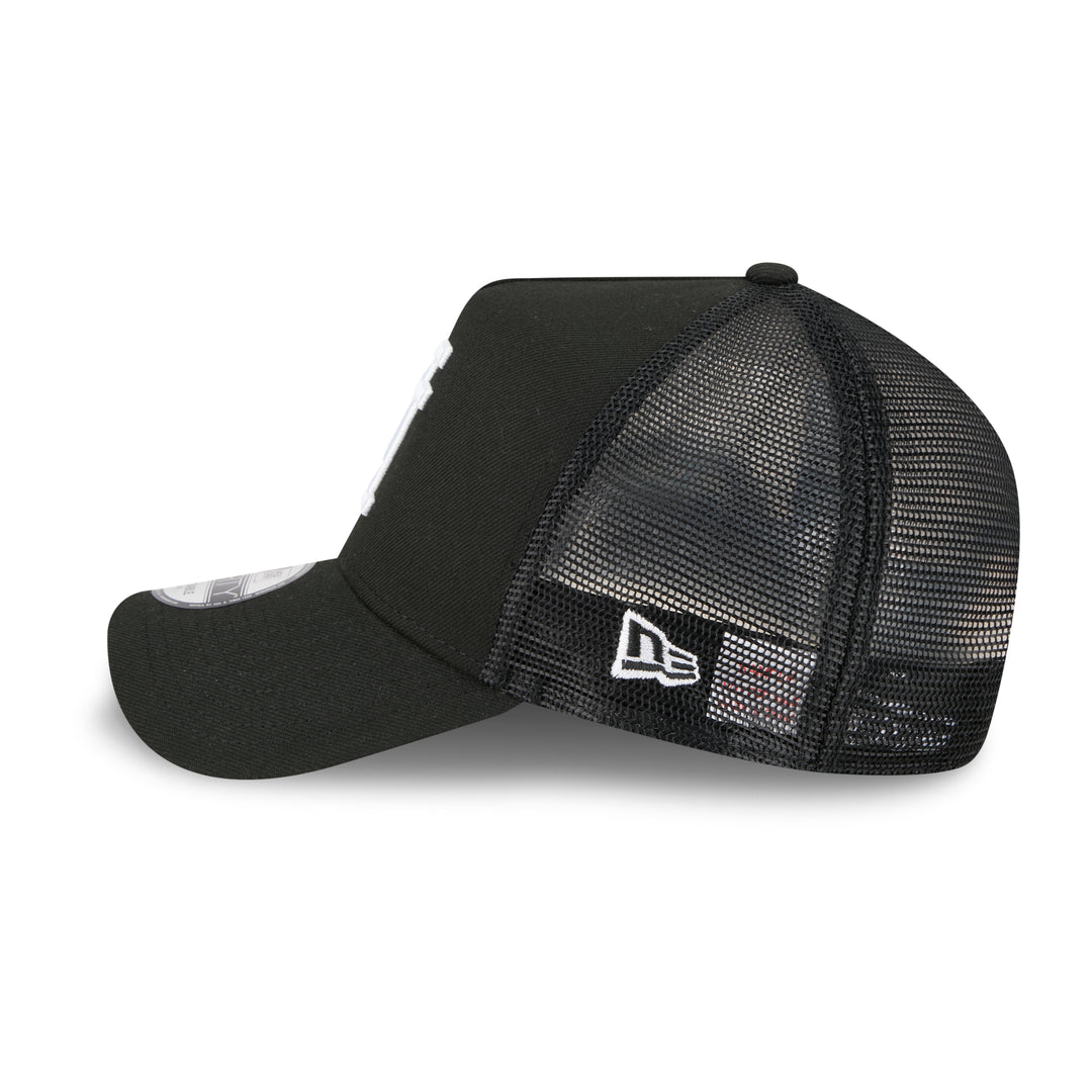 9FORTY A-Frame Trucker Los Angeles Dodgers Upside Down Black Snapback