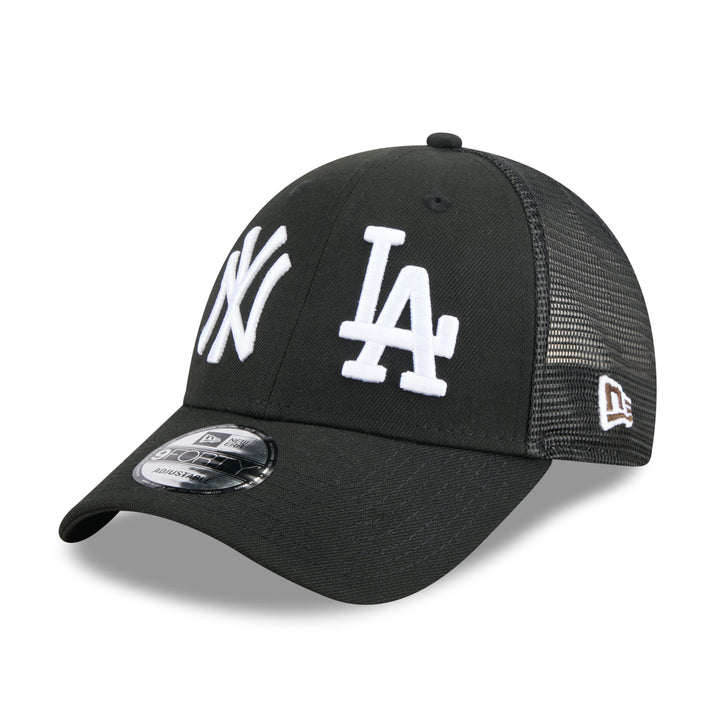 9FORTY Trucker New York Yankees & Los Angeles Dodgers 75th World Series Black Snapback