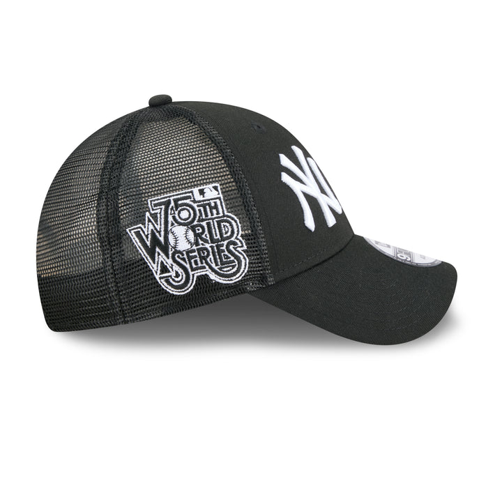 9FORTY Trucker New York Yankees & Los Angeles Dodgers 75th World Series Black Snapback