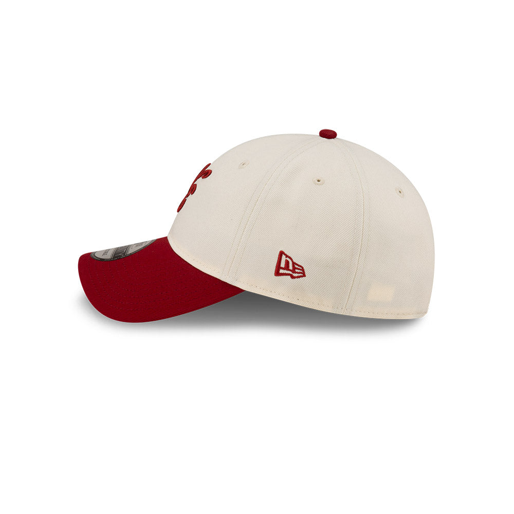 9TWENTY New Era 2-Tone Hero Red Visor Chrome White Adjustable