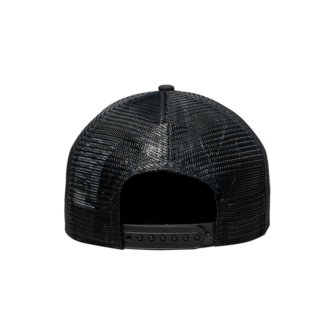 9FORTY A-Frame Trucker New York Yankees Black Scarlet Snapback