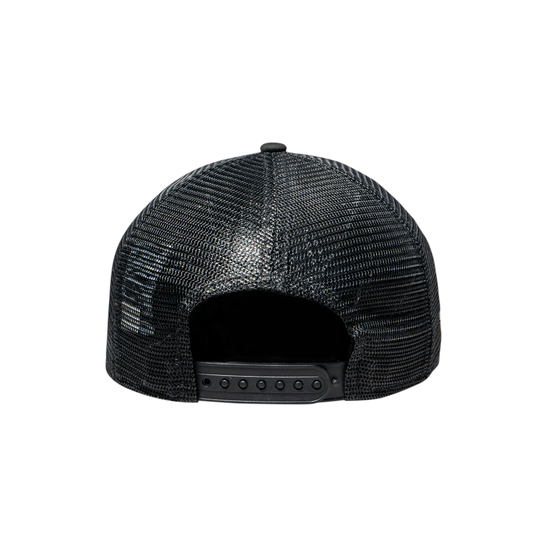 9FORTY A-Frame Trucker Chicago White Sox Black Scarlet Snapback