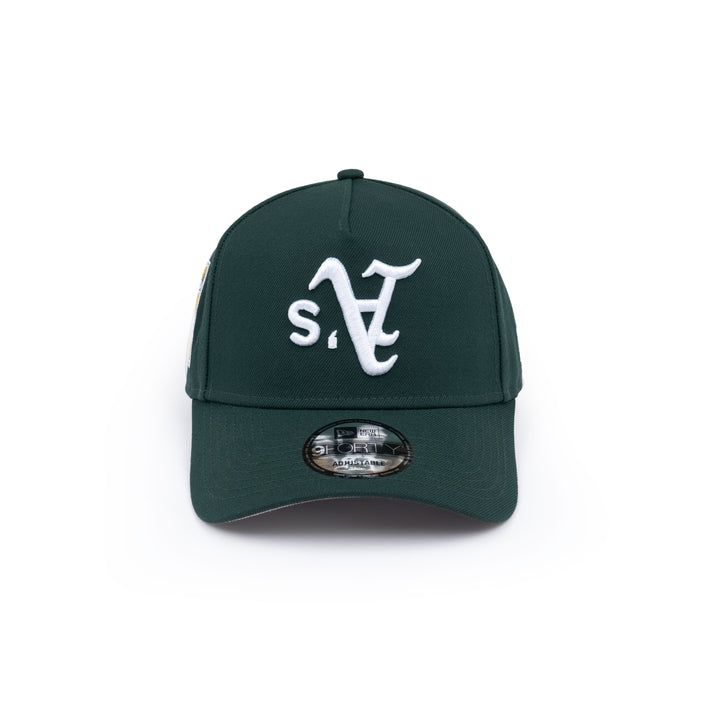 9FORTY A-Frame Oakland Athletics Upside Down Dark Green Snapback