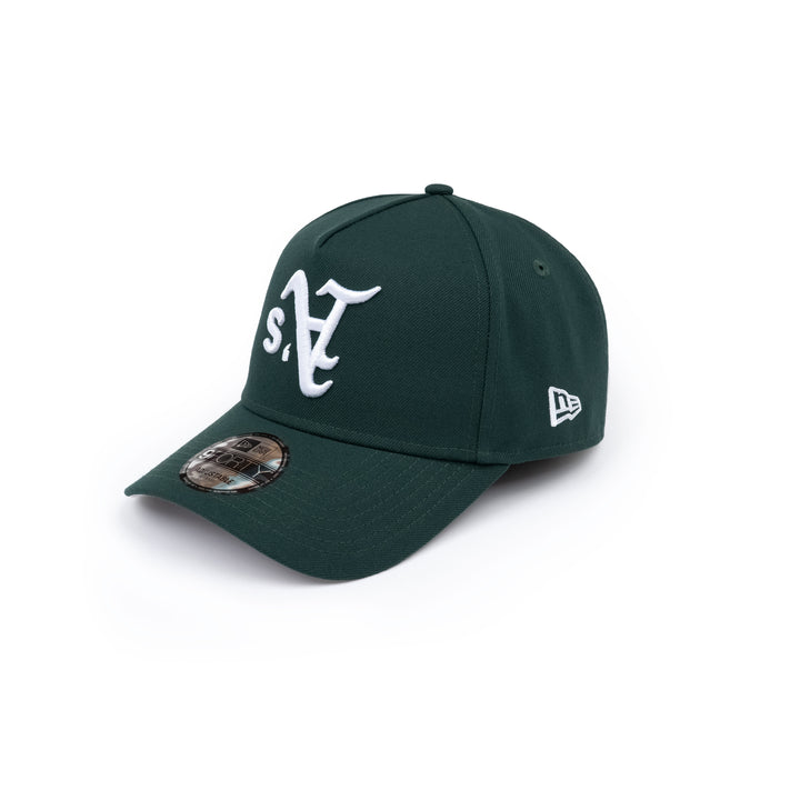 9FORTY A-Frame Oakland Athletics Upside Down Dark Green Snapback