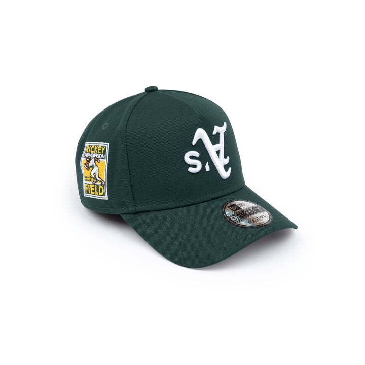 9FORTY A-Frame Oakland Athletics Upside Down Dark Green Snapback