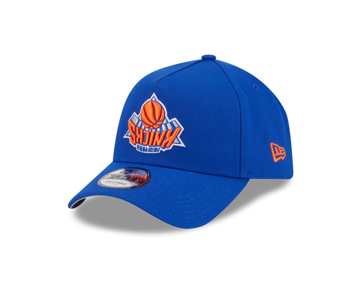 9FORTY A-Frame New York Knicks NBA Upside Down Majestic Blue Snapback