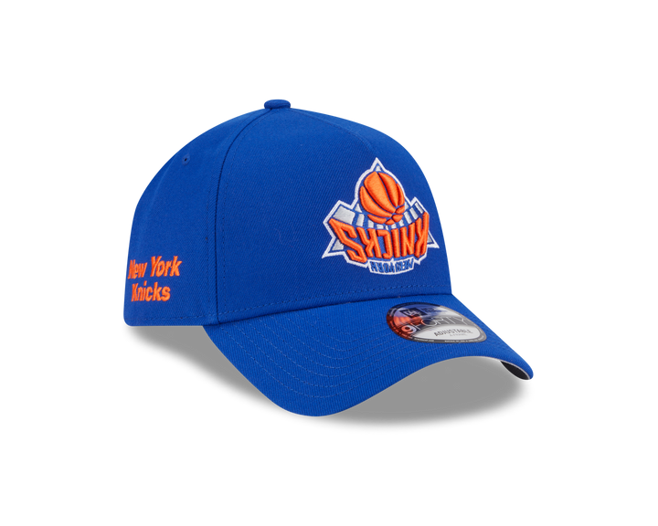 9FORTY A-Frame New York Knicks NBA Upside Down Majestic Blue Snapback