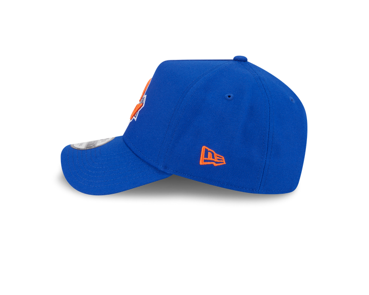 9FORTY A-Frame New York Knicks NBA Upside Down Majestic Blue Snapback