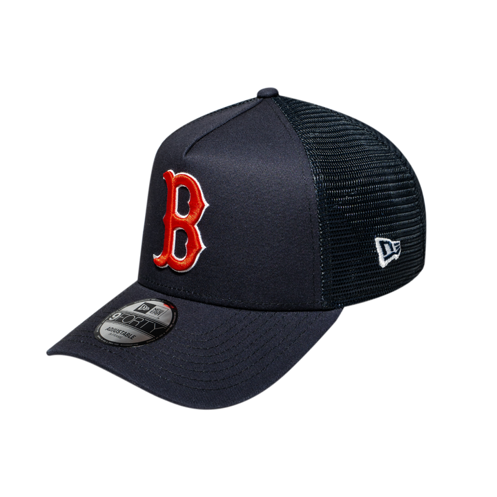 9FORTY A-Frame Trucker Boston Red Sox Navy Snapback