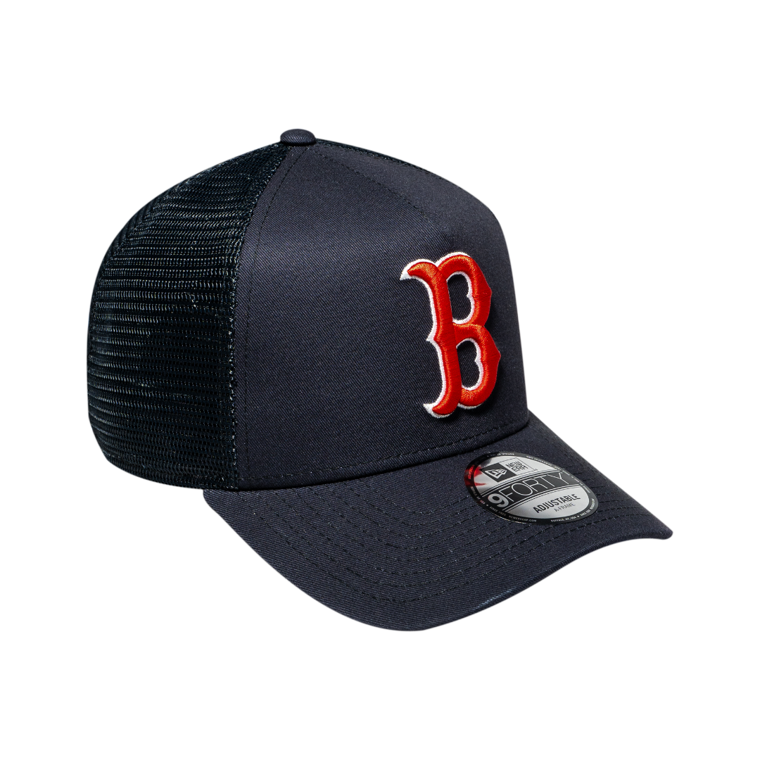 9FORTY A-Frame Trucker Boston Red Sox Navy Snapback