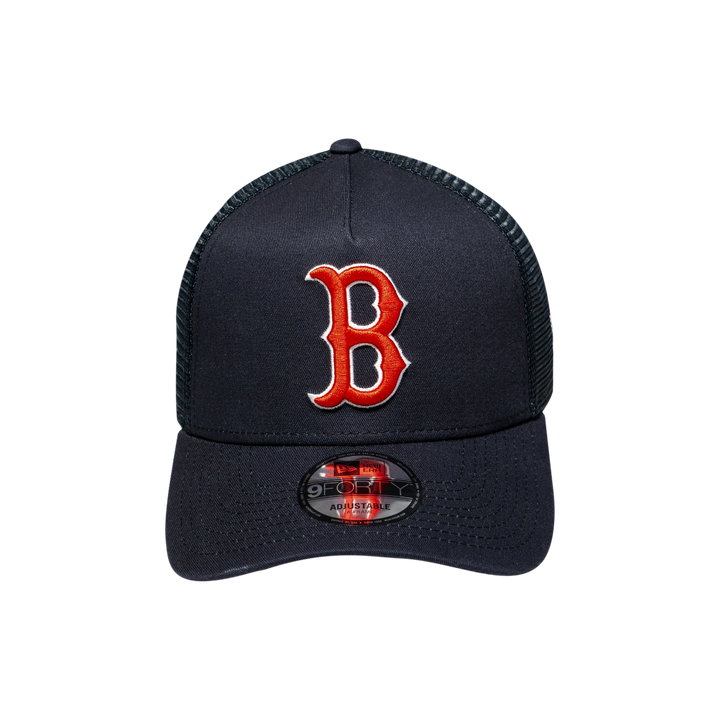 9FORTY A-Frame Trucker Boston Red Sox Navy Snapback