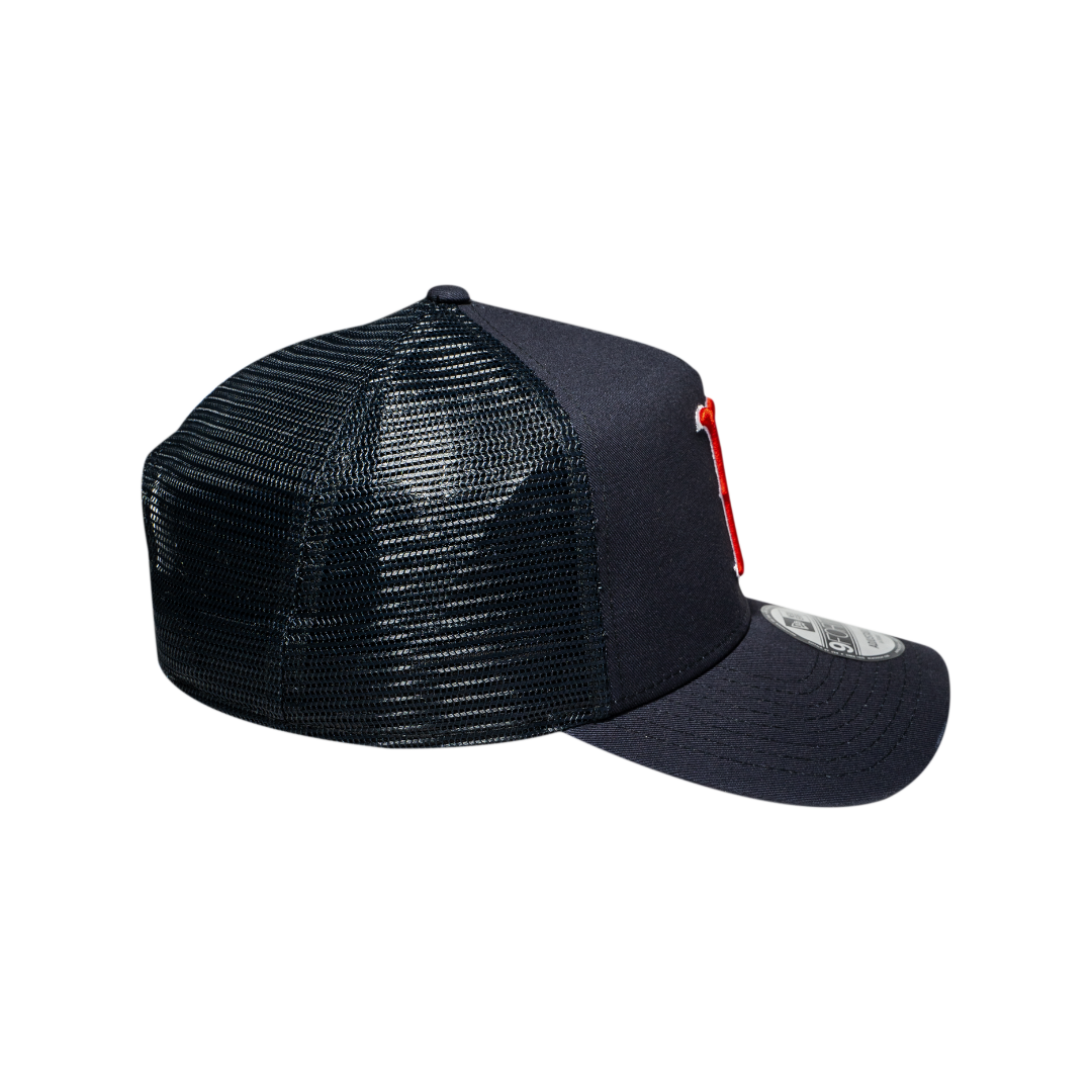 9FORTY A-Frame Trucker Boston Red Sox Navy Snapback