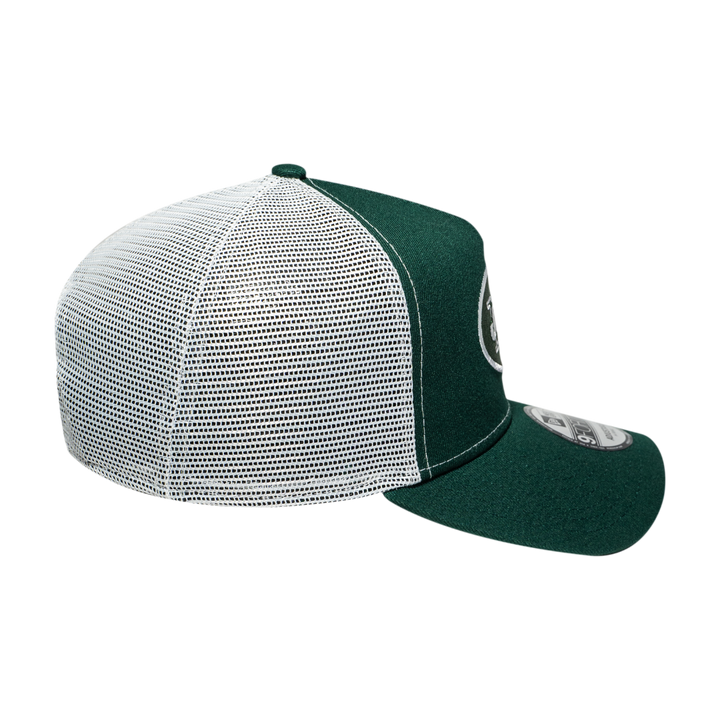 9FORTY A-Frame Trucker New York Jets Navy Dark Green Snapback