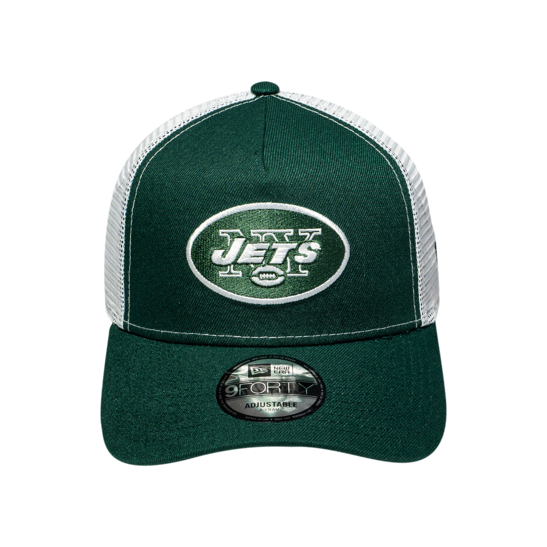 9FORTY A-Frame Trucker New York Jets Navy Dark Green Snapback