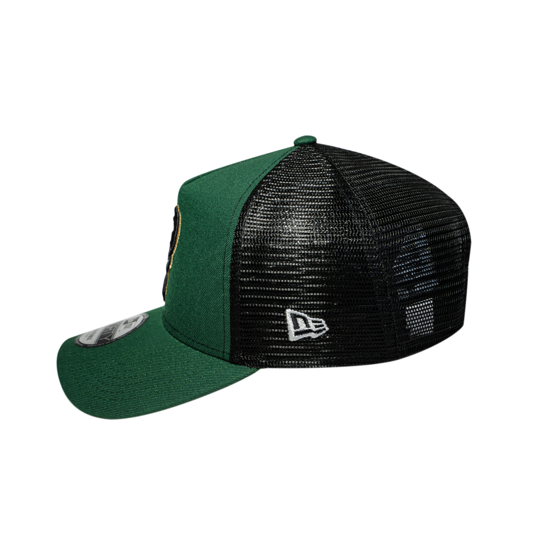 9FORTY A-Frame Trucker Milwaukee Bucks Green Snapback