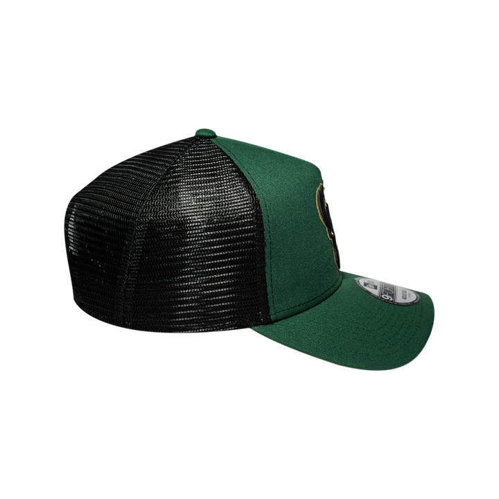 9FORTY A-Frame Trucker Milwaukee Bucks Green Snapback