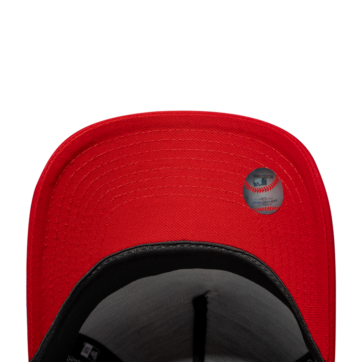 9FORTY A-Frame Trucker Los Angeles Angels Navy Scarlet Snapback