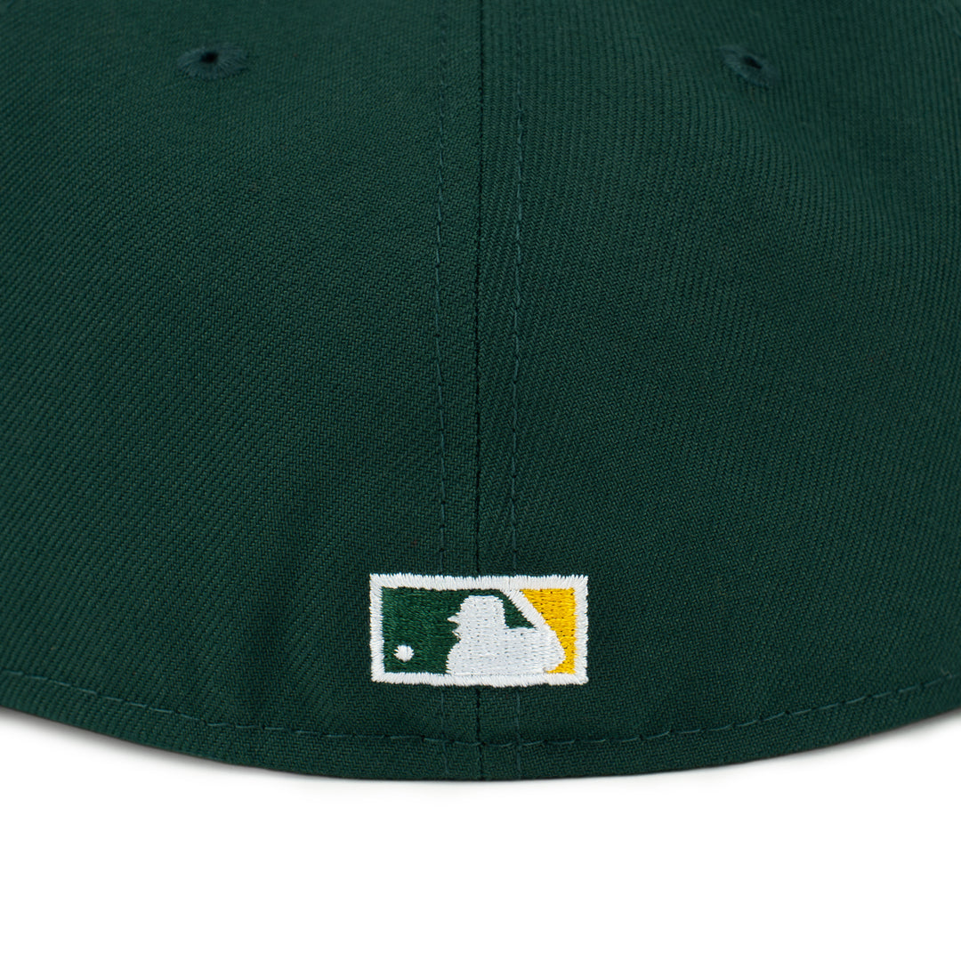 59FIFTY Oakland Athletics Cooperstown World Series Upside Down Dark Green Fitted