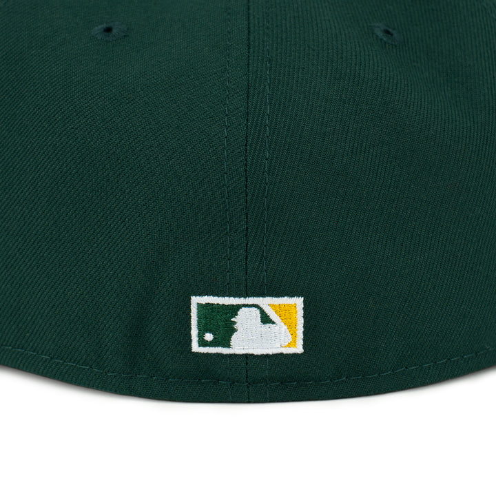 59FIFTY Oakland Athletics Cooperstown World Series Upside Down Dark Green Fitted