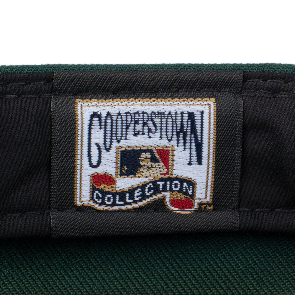 59FIFTY Oakland Athletics Cooperstown World Series Upside Down Dark Green Fitted