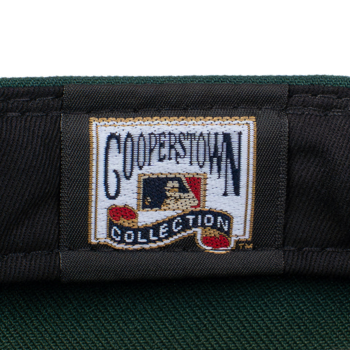 59FIFTY Oakland Athletics Cooperstown World Series Upside Down Dark Green Fitted