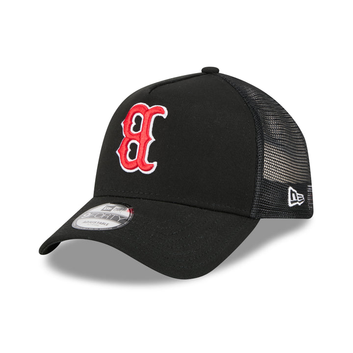 9FORTY A-Frame Trucker Boston Red Sox Upside Down Black Snapback