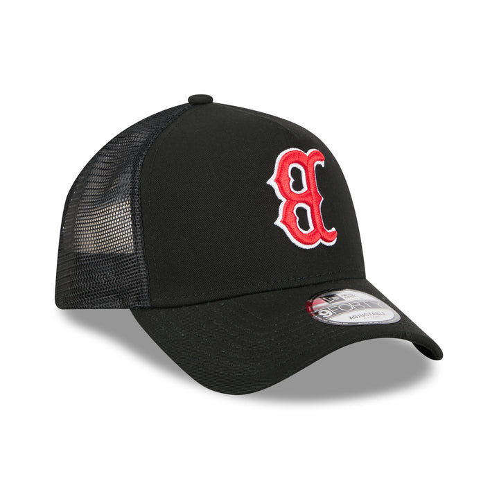 9FORTY A-Frame Trucker Boston Red Sox Upside Down Black Snapback