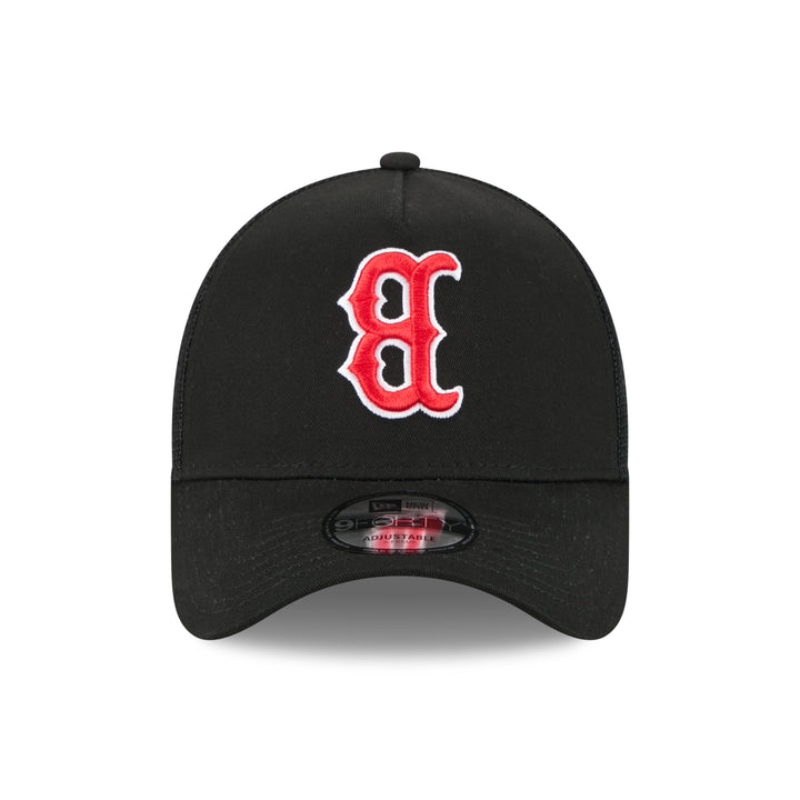 9FORTY A-Frame Trucker Boston Red Sox Upside Down Black Snapback