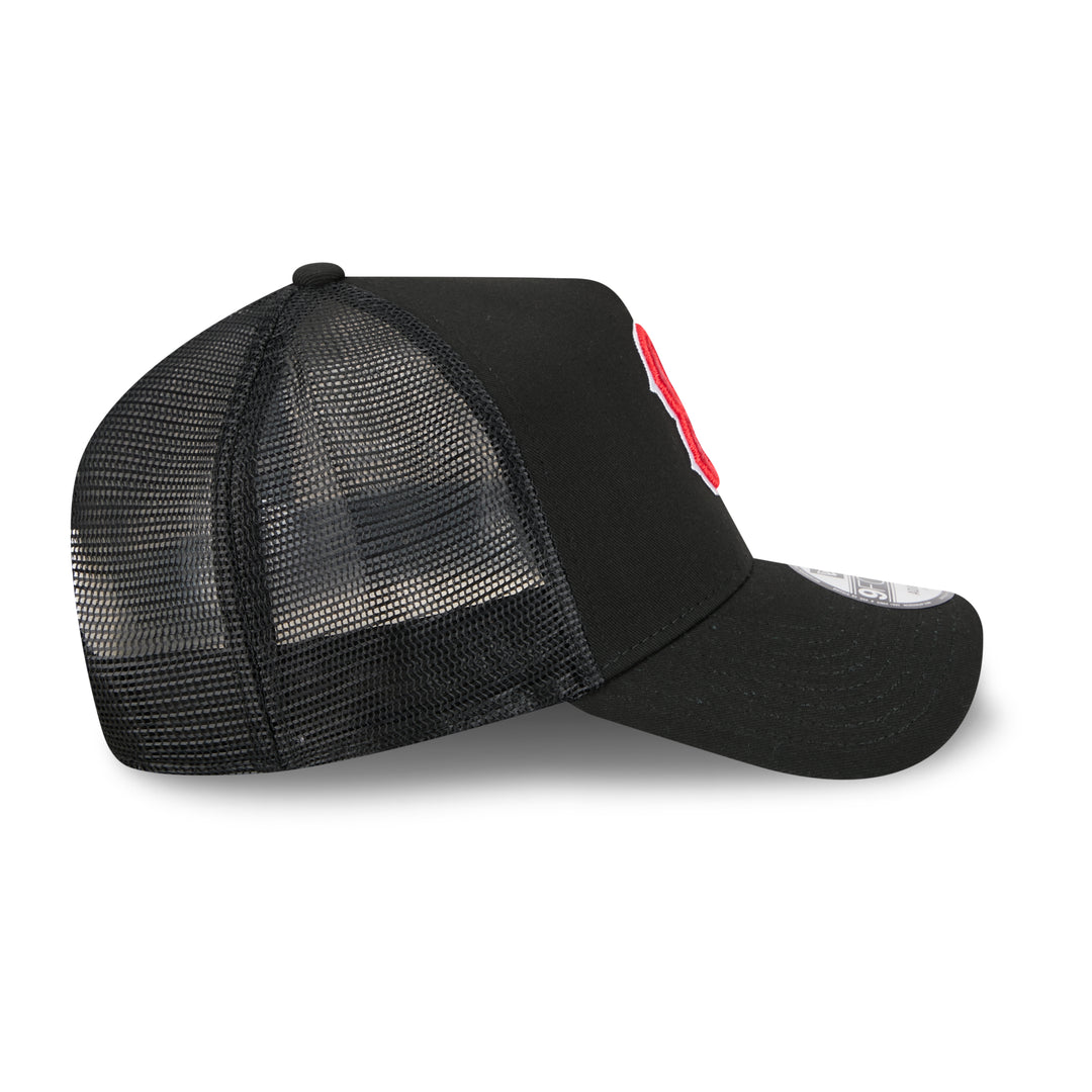 9FORTY A-Frame Trucker Boston Red Sox Upside Down Black Snapback