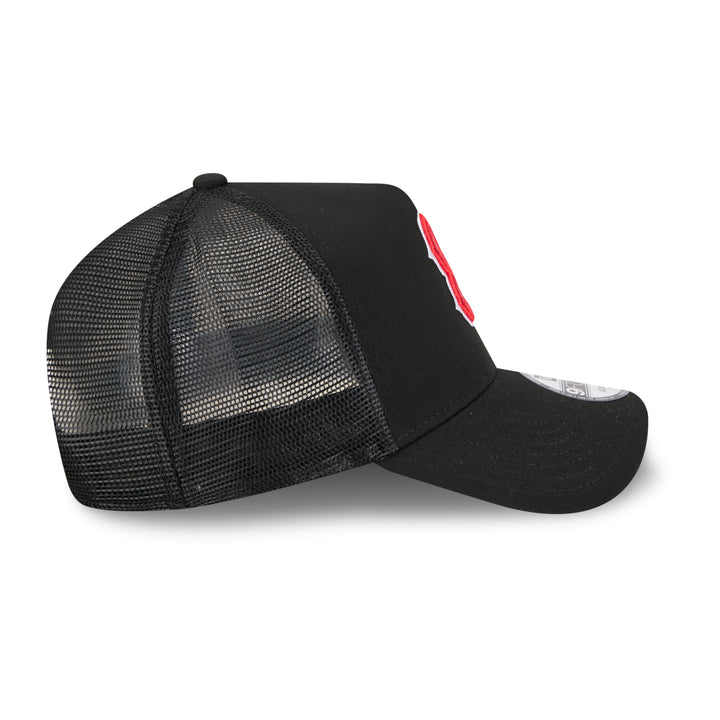 9FORTY A-Frame Trucker Boston Red Sox Upside Down Black Snapback