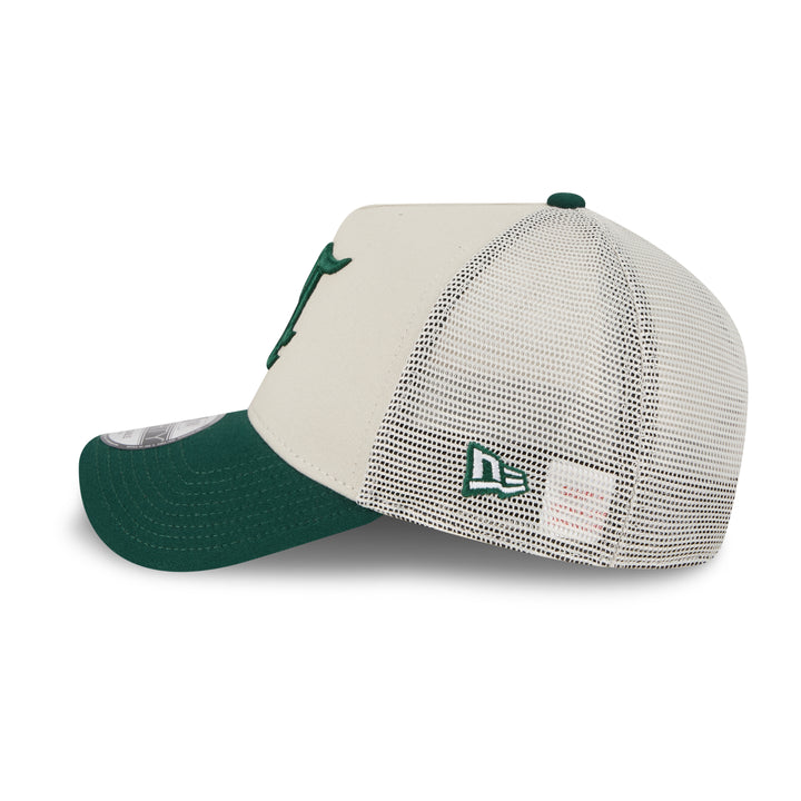 9FORTY A-Frame Trucker Oakland Athletics Upside Down Stone Grey Snapback