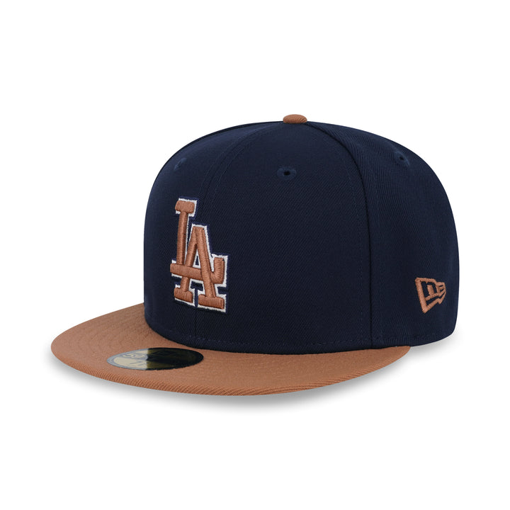 59FIFTY Los Angeles Dodgers Cooperstown Pack 2-Tone Bronze Visor Navy Fitted