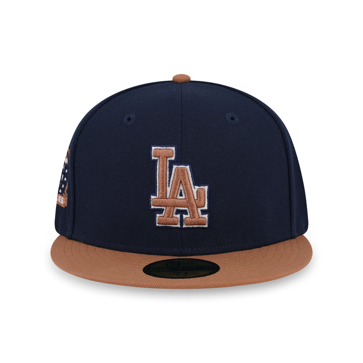 59FIFTY Los Angeles Dodgers Cooperstown Pack 2-Tone Bronze Visor Navy Fitted