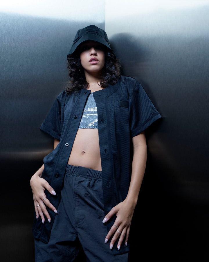 New Era Dark 90S Black Baseball Jersey